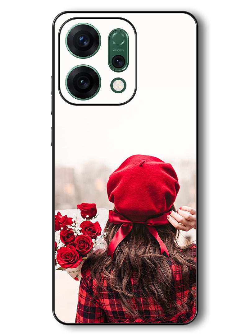 Theodor Case Compatible with Oppo Reno 14 6.59 Inch Protection Shockproof Bumper Cover Holding Flowers - Image 1