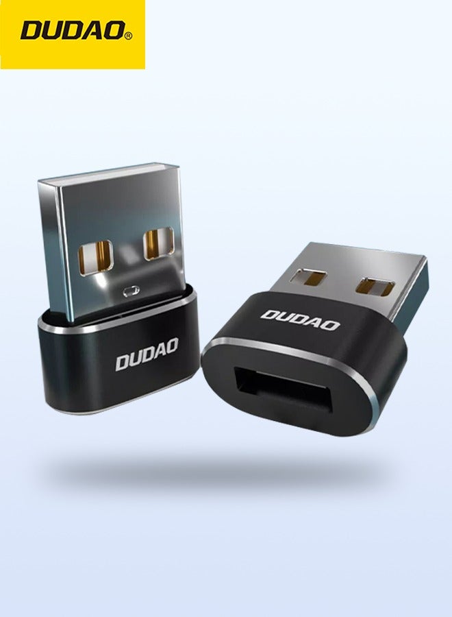 DUDAO USB-A to Type-C Adapter Mini Converter - High-speed USB3.0 transmission, small and portable, compatible with multiple devices such as mobile phones, computers, headphones, car chargers, etc.  - Image 1