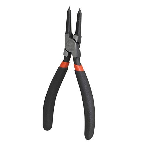 GROZ Internal Straight Circlip Plier with Solid Contact Tips| Ideal for Fitting Snap Rings Inside a Bore| Chrome Vanadium Construction| Wear Resistant| Cousin Grip| Length: 150 mm| CLP/ST/I/150 - Image 1