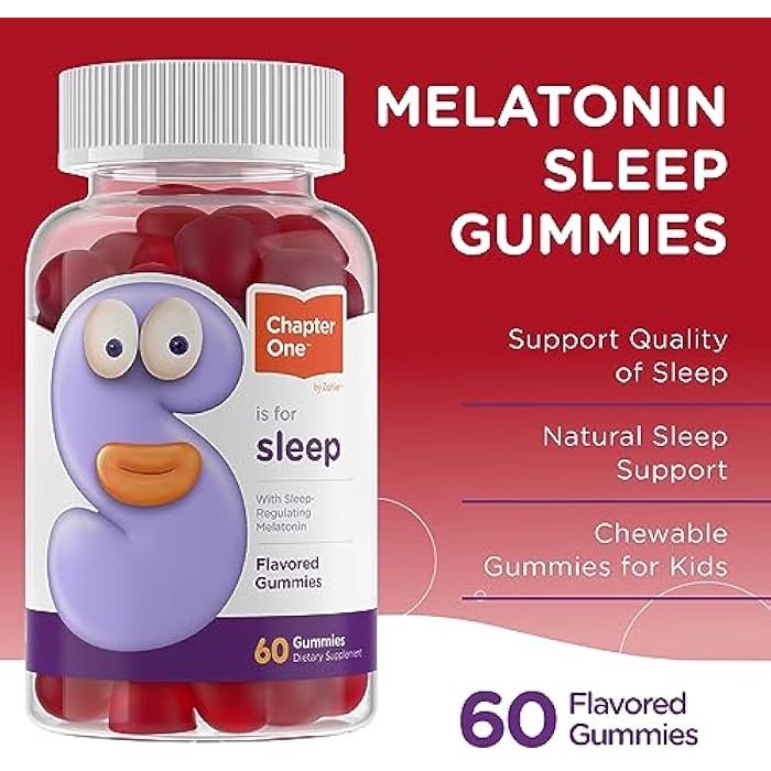 Zahler Chapter One Sleep Gummies - 2.5 mg Melatonin Gummies to Support Restful Sleep - Dietary Supplement for Kids' Bedtime Routine - Kosher, Gluten-Free & Dairy-Free - 60 Count - Image 2