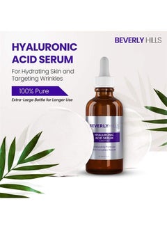 Beverly Hills 100% Pure Hyaluronic Acid Serum for Face for Hydrating Skin and Targeting Wrinkles | Anti Aging Hyaluronic Acid Moisturizer for Intense Hydration | 60mL, 150 Day Supply - pzsku/ZBFBBC31C2A3F08EDC051Z/45/_/1690975403/97622a03-82f6-4e7d-93d8-a90ad65a8df3