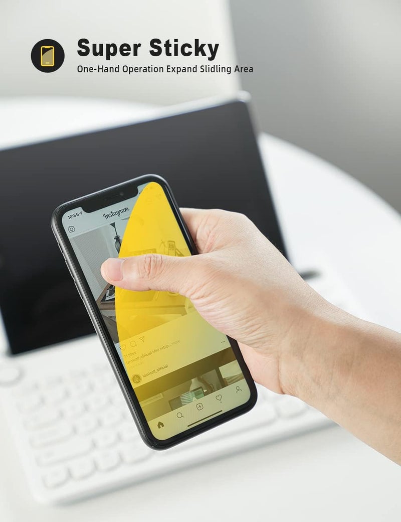 Lamicall حامل حلقة الهاتف الذهبي، حامل هاتف محمول عالمي متوافق مع iPhone 13 12 11 Pro Xs Max XR X 8 7 6 6s Plus، جميع أجهزة Android، ملحقات الهواتف الذكية - Image 3