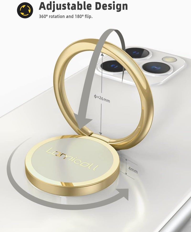 Lamicall حامل حلقة الهاتف الذهبي، حامل هاتف محمول عالمي متوافق مع iPhone 13 12 11 Pro Xs Max XR X 8 7 6 6s Plus، جميع أجهزة Android، ملحقات الهواتف الذكية - Image 5