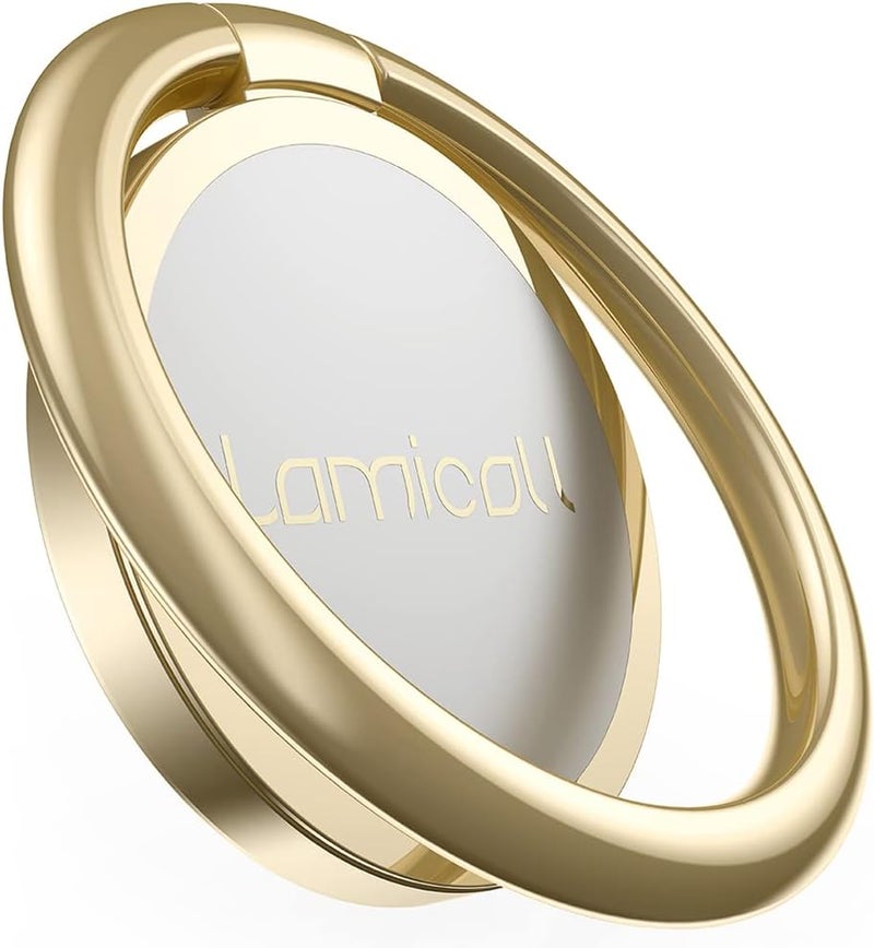 Lamicall حامل حلقة الهاتف الذهبي، حامل هاتف محمول عالمي متوافق مع iPhone 13 12 11 Pro Xs Max XR X 8 7 6 6s Plus، جميع أجهزة Android، ملحقات الهواتف الذكية - Image 1