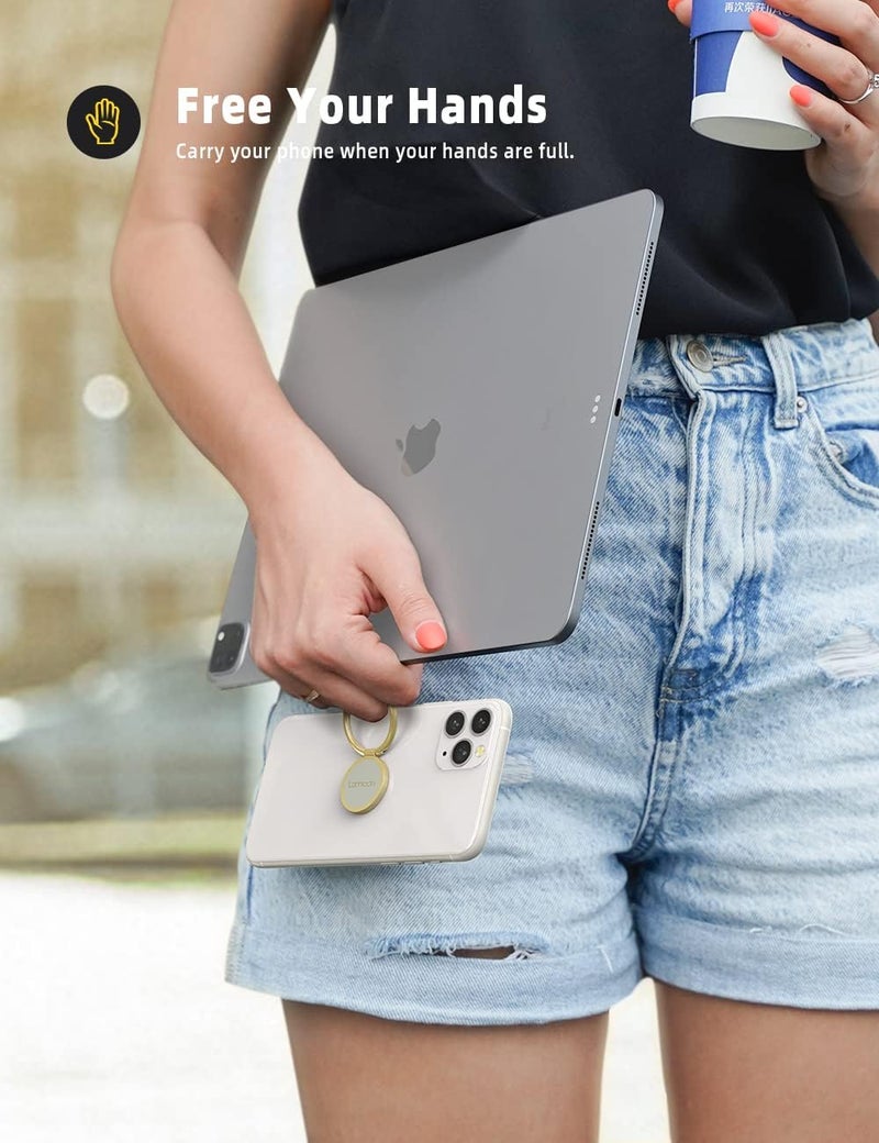 Lamicall حامل حلقة الهاتف الذهبي، حامل هاتف محمول عالمي متوافق مع iPhone 13 12 11 Pro Xs Max XR X 8 7 6 6s Plus، جميع أجهزة Android، ملحقات الهواتف الذكية - Image 4
