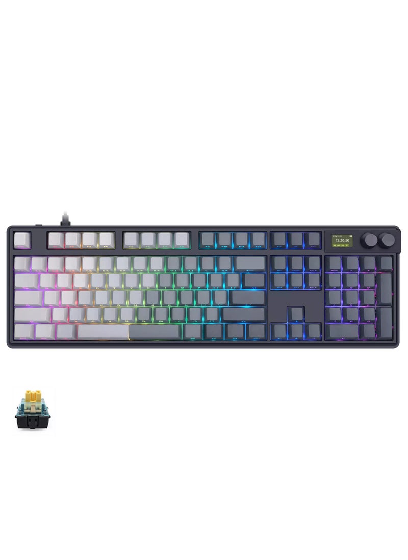 SKYLOONG GK104 RGB Gaming 8K Optical Keyboard - Glacier Yellow Switch Hot Swappable - 8000Hz Polling Rate (English & Arabic)  - Image 1