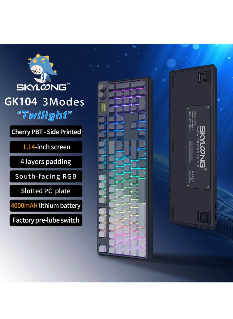 SKYLOONG GK104 RGB Gaming 8K Optical Keyboard - Glacier Yellow Switch Hot Swappable - 8000Hz Polling Rate (English & Arabic)  - Image 2