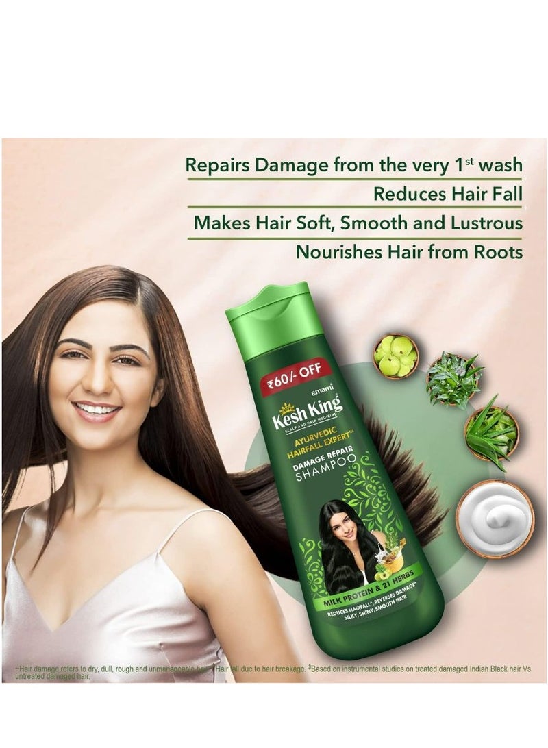 emami Kesh King Damage Repair Shampoo Milk Protein 340ml - Image 3