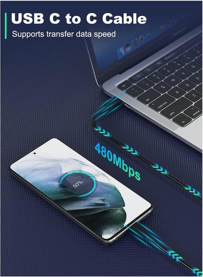 بروماس شاحن سريع بقوة 25 وات لهاتف Samsung Galaxy S24 وS24+ وS23 وS23+ وS22 وS22Ultra وS22+ وS21 وS20 وA32 وA33 وA53 وA73، مع قابس شحن USB C فائق السرعة مع كابل شحن من النوع C بطول 1 متر - Image 5