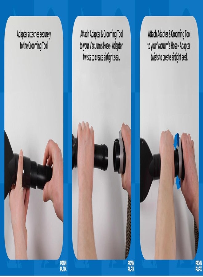 Penn Plax Penn-Plax VacGroom Pet Grooming and Shedding Vacuum Attachment Kit – Great for Dogs, Cats, and Your Furniture! Works With Almost All Vacuum Brands - Image 4