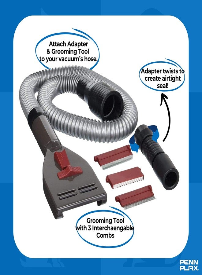 Penn Plax Penn-Plax VacGroom Pet Grooming and Shedding Vacuum Attachment Kit – Great for Dogs, Cats, and Your Furniture! Works With Almost All Vacuum Brands - Image 5