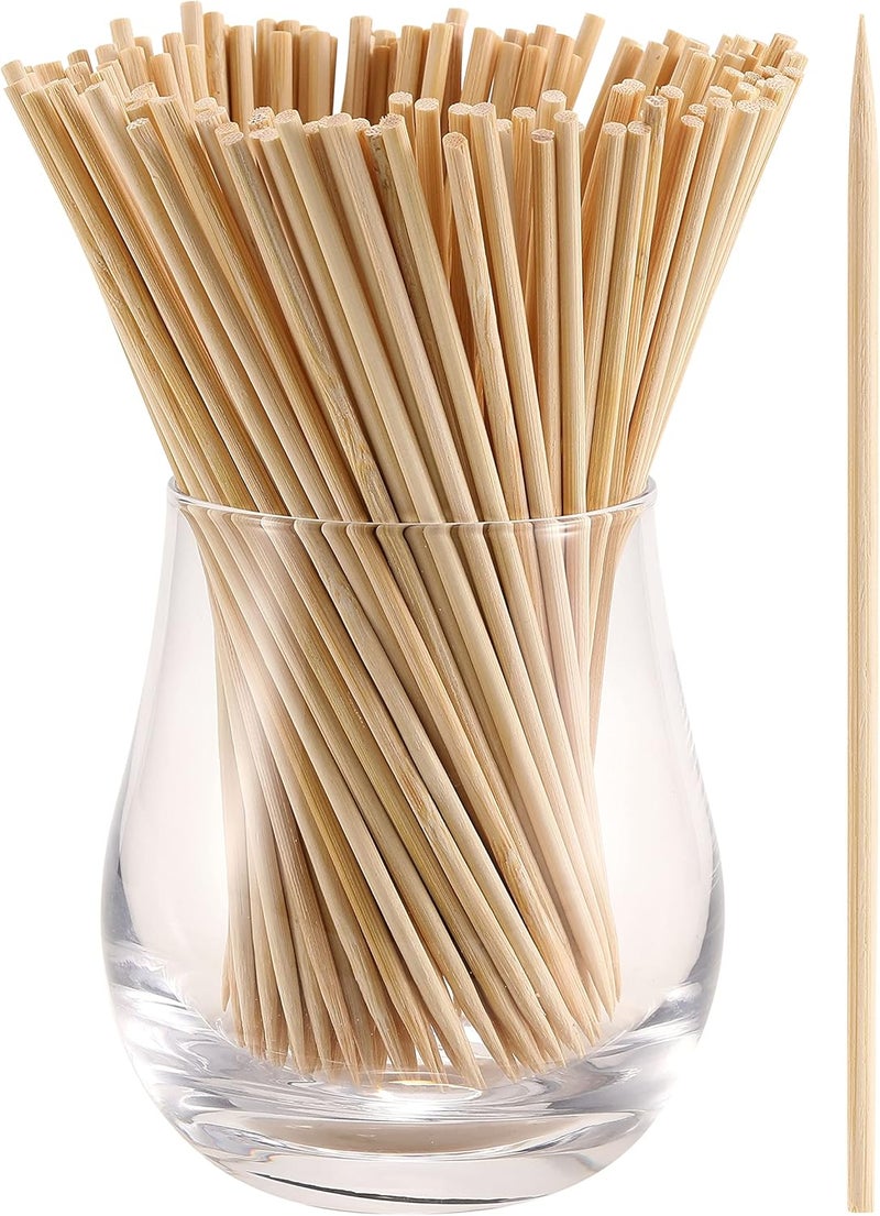 NadaKin 200 PCS Bamboo Skewers, 20 cm Wooden Skewer for Appetizers, Fruit, Kebabs, Grilling Barbecue, Mini Burger, Sausage, Cocktail Picks for Drinks, Long Toothpicks, Food Sticks Natural, Kitchen Gadget - Image 2