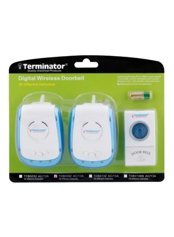 Terminator Door Bell Digital Wireless With 38 Different Melodies + 1 T with 2 R-13A - Image 2