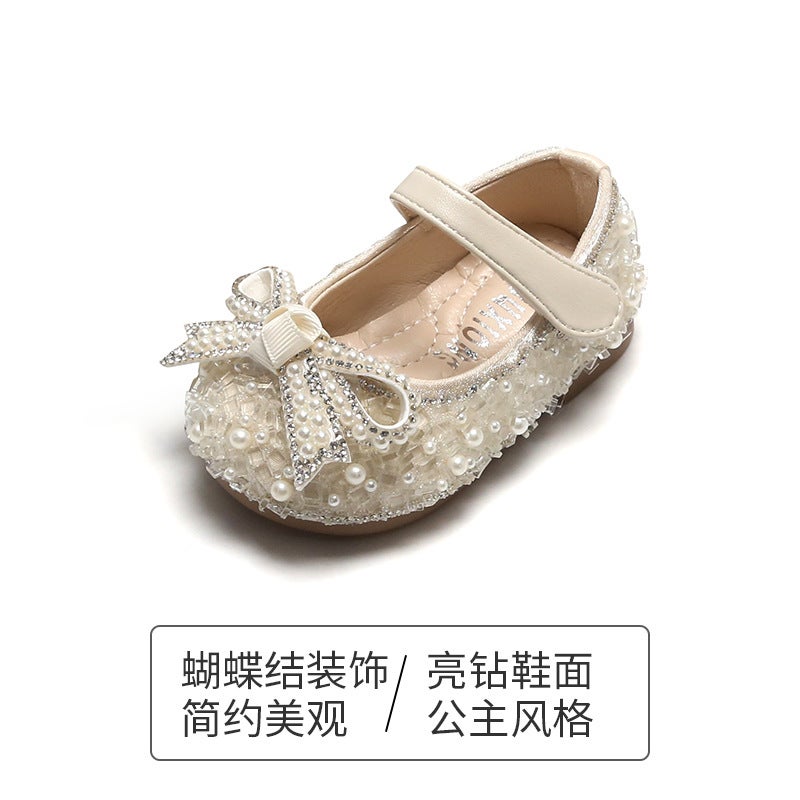 Women'S Baby Shoes Bright Diamond Princess Shoes Girls One Year Old Leather Shoes Single-Layer Shoes Baby Toddler Shoes Children'S Shoes - Image 4
