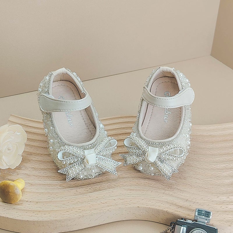 Women'S Baby Shoes Bright Diamond Princess Shoes Girls One Year Old Leather Shoes Single-Layer Shoes Baby Toddler Shoes Children'S Shoes - Image 2