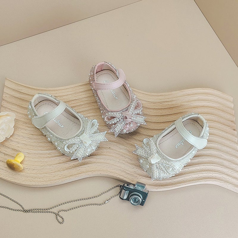 Women'S Baby Shoes Bright Diamond Princess Shoes Girls One Year Old Leather Shoes Single-Layer Shoes Baby Toddler Shoes Children'S Shoes - Image 3