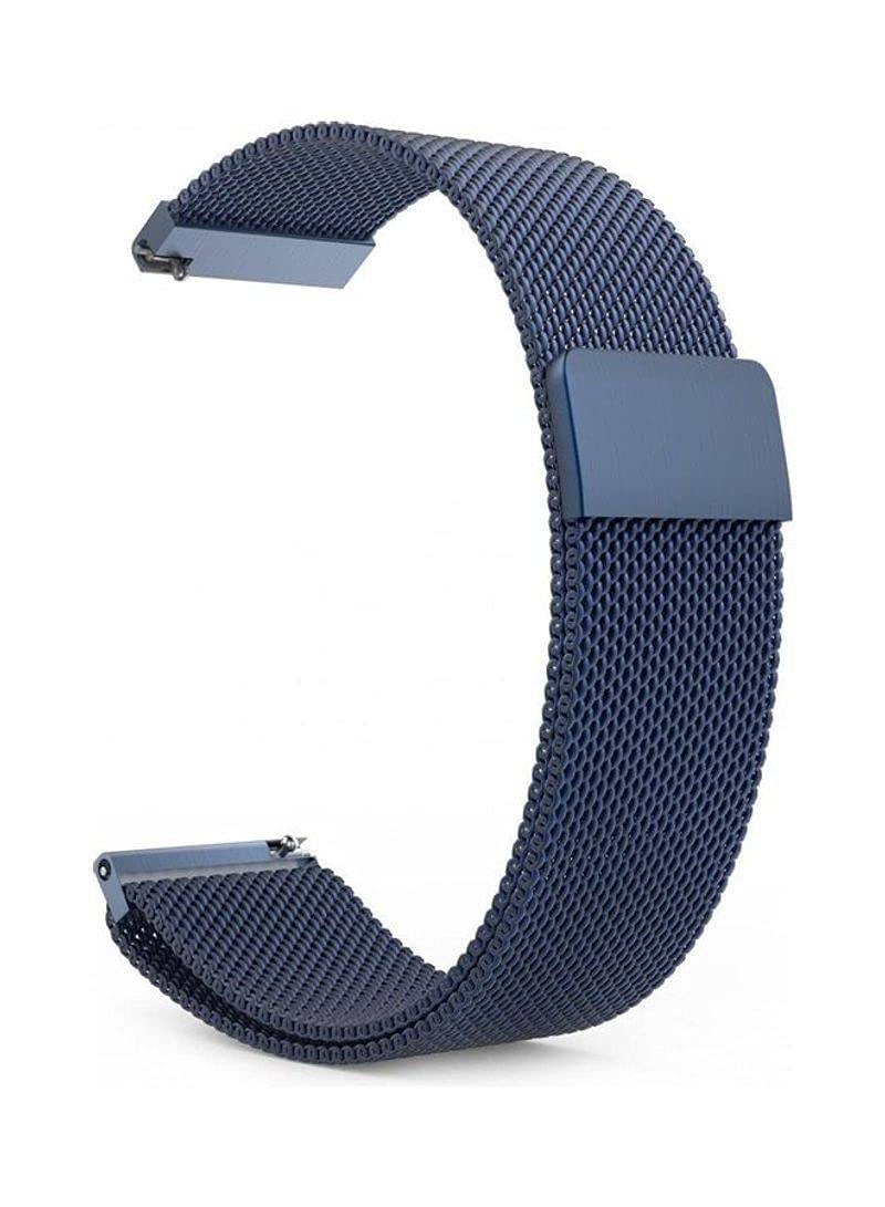Bikson Stainless Steel Loop Smartwatch Strap Compatible with Huawei GT2 / GT – Navy Blue Band N43284279A - Image 2