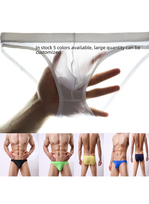 Enhancing Ice Silk Mens Underwear Blue