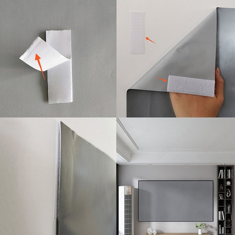 1PC Foldable Anti-light Projection Cloth Portable Projection Screen Multi-purpose Projection Screen for Home Office (Silver 72Inch 16:9) - Image 3