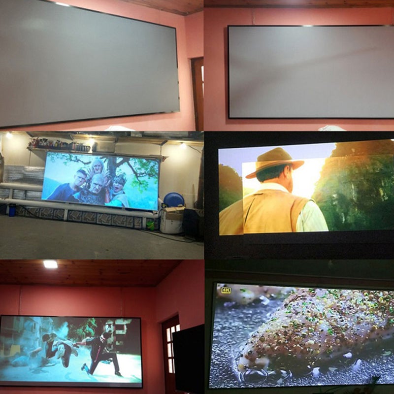 1PC Foldable Anti-light Projection Cloth Portable Projection Screen Multi-purpose Projection Screen for Home Office (Silver 72Inch 16:9) - Image 4