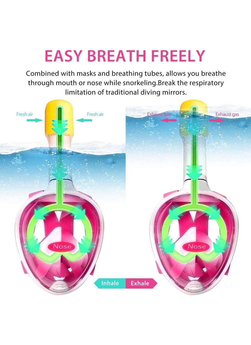 QSHOP - QShop®️ 180 Degree Full Face Snorkel Mask, Free-Fleecing Design with Detachable Camera Mount, Anti-Fog, with Adjustable Head Straps, Professional Snorkeling Kit for Adults and Youth Snorkel Mask - Image 1