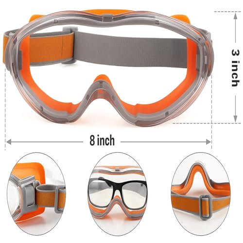TNDCKP Blue Anti-Fog Safety Goggles - Wide Vision, Adjustable Fit, Chemical Splash, Lightweight for Lab/Chemistry/Biology (blue) - Image 3