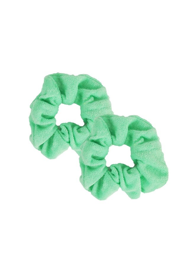 Motique Accessories Set of 2 Terry Hair Scrunchies - Mint  - Image 1