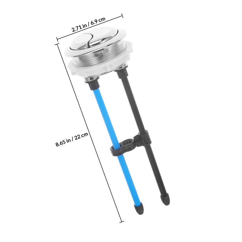 1pc Dual Flush Toilet Water Push Buttons with Rods Toilet Accessory ( ) - Image 2