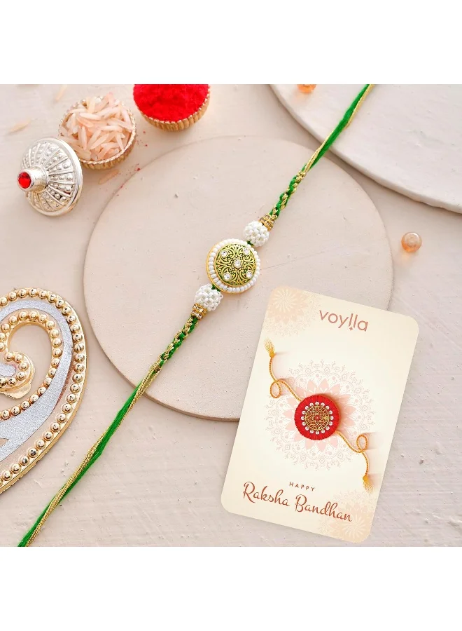 فويلا راخي مزين باللؤلؤ الصناعي