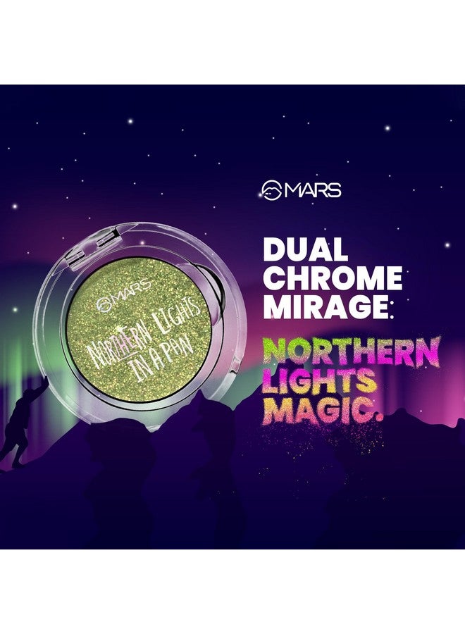 Mars MARS Northern Lights In A Pan Eyeshadow Powder With Dual-Tone Shimmer Shades | Single Swipe Pigmentation | Easy to Blend (0.5gm) (03-FINLAND FLASH), Pink - Image 4