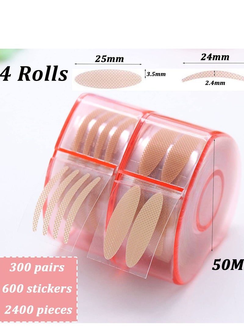 SYOSI Double Eyelid Stickers, Invisible Tape Stickers, BWaterproof Sweatproof Double Eyelid Tape Tool for Hooded Droopy Eyes, Easy to Stick (4 Rolls) - Image 1