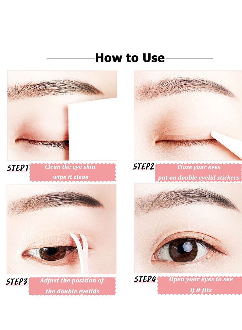 SYOSI Double Eyelid Stickers, Invisible Tape Stickers, BWaterproof Sweatproof Double Eyelid Tape Tool for Hooded Droopy Eyes, Easy to Stick (4 Rolls) - Image 3