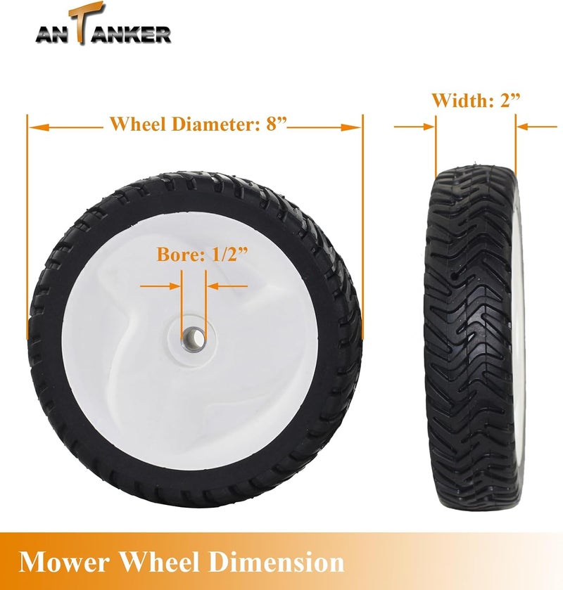 Antanker 105-3036 Wheel Gear Assembly Replaces for Toro 105-3036 105-3024 105-3025 for Toro 22" Lawn Mower Rear Wheel 8 Inch, 2 Pack, 20017 20041 20066 20068 20073 Recycler Self-Propelled Push Mower - Image 2