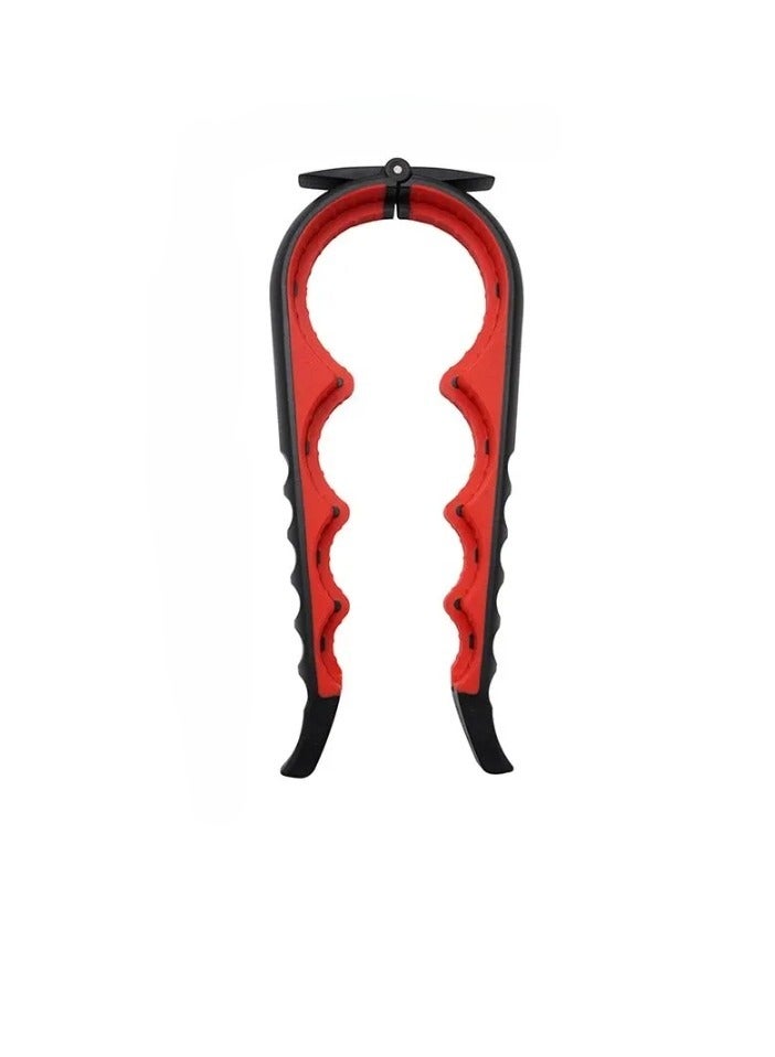 AROAQ Can Opener, Multi Functional Four In One Beverage Bottle Opener, Effective And Easy To Use Jar Opener, Anti Slip Cap Twister For Weak Hands, Seniors With Arthritis, (Red)  - Image 1