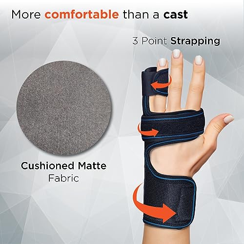 Vissco Boxer's Support Brace With Detachable Splints For Finger Fracture, Trigger finger - Left/Right hand (Black) - Image 3