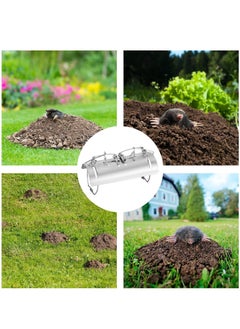 KASTWAVE 2 Pack Tunnel Mole Trap Gopher Trap Metal Tactical Vole Traps Outdoor Reusable Gopher Killer Keep Moles Out of Yard Lawn Garden  - Image 3