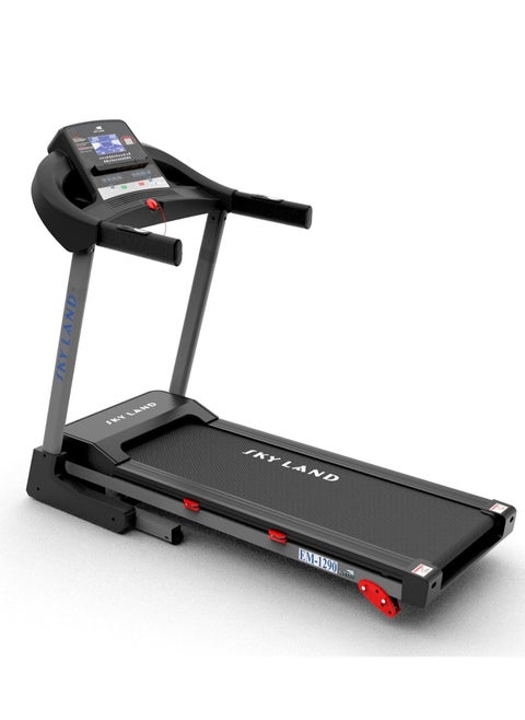 6HP Treadmill with Manual Incline, Bluetooth Speaker, Hydraulic Assist & 25 Programs | Foldable Running Machine for Home Gym & Office – EM-1290, Black | جهاز السير المتحرك