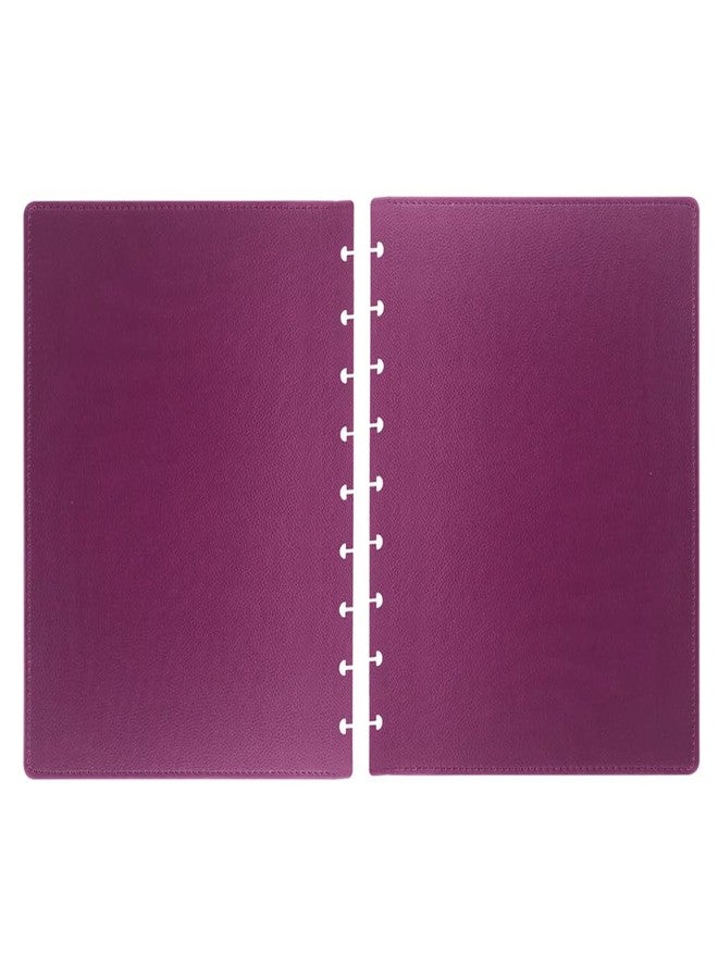 أغطية جلدية من البولي يوريثان متوسطة الحجم من ITSYHPRO (زوج واحد) متوافقة مع دفاتر Circa Arc TUL و Happy Planner (وردي داكن، متوسط) - Image 3