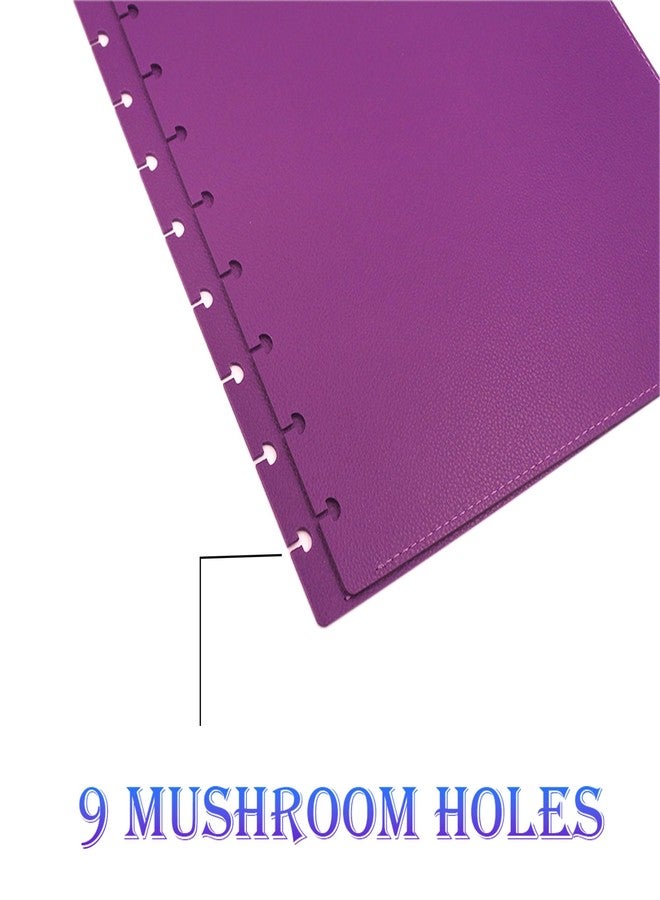 أغطية جلدية من البولي يوريثان متوسطة الحجم من ITSYHPRO (زوج واحد) متوافقة مع دفاتر Circa Arc TUL و Happy Planner (وردي داكن، متوسط) - Image 4