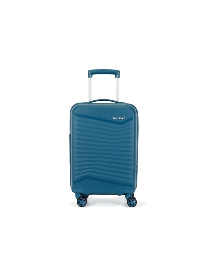 Kamiliant by American Tourister Rock-Lite Small 55 Cm Cabin Hard Sided Trolley Bag for Men & Women, Suitcase 35L for Travel with 3 Digit Combination Lock - Deep Ocean - Image 1