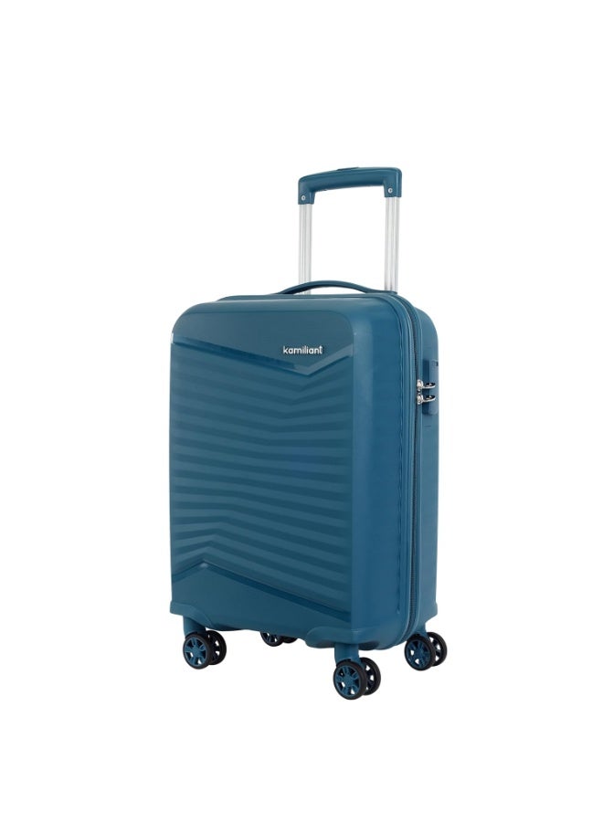 Kamiliant by American Tourister Rock-Lite Small 55 Cm Cabin Hard Sided Trolley Bag for Men & Women, Suitcase 35L for Travel with 3 Digit Combination Lock - Deep Ocean - Image 2