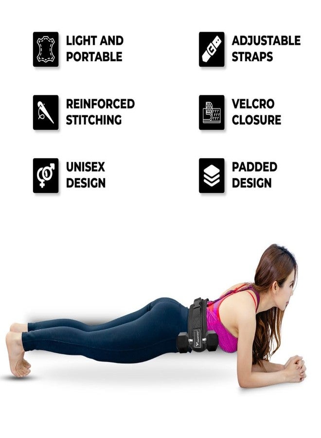 YAGHZU Hip Thrust Belt for Dumbbells - Adjustable Exercise Glute Bridge & Booty Boost Belt for Hip Thrusts, Glute Trainer Dumbbell Strap for Home & Gym Workouts - Image 2