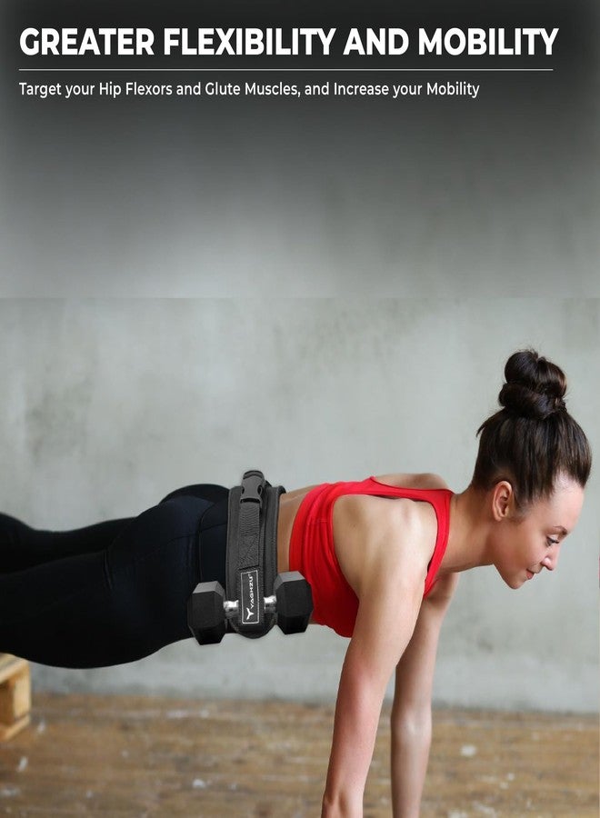YAGHZU Hip Thrust Belt for Dumbbells - Adjustable Exercise Glute Bridge & Booty Boost Belt for Hip Thrusts, Glute Trainer Dumbbell Strap for Home & Gym Workouts - Image 5