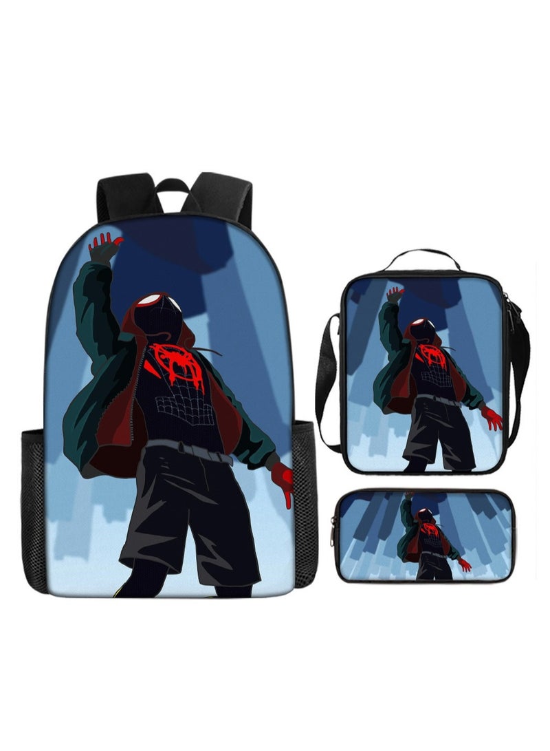 سبايدر مان حقيبة ظهر سبايدر مان للطلاب، مجموعة من ثلاث قطع 29*16*42 سم
