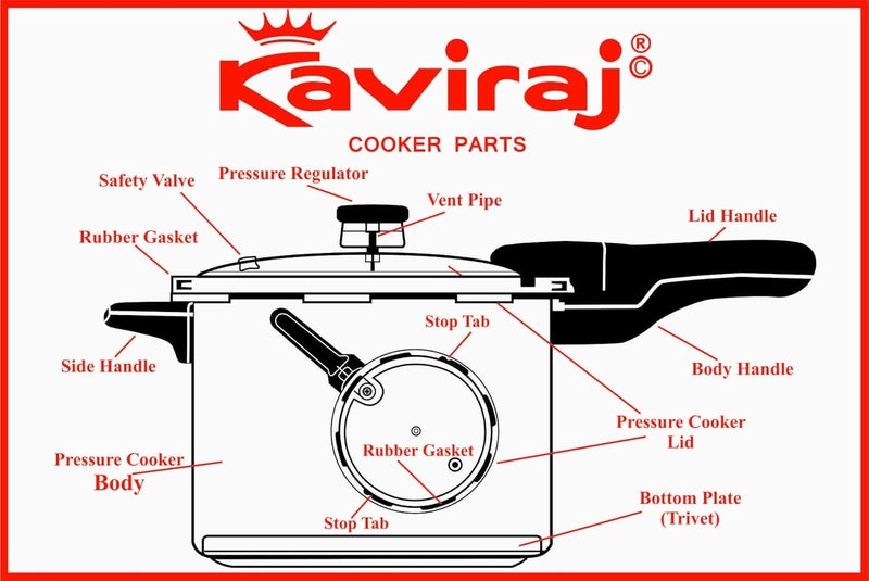 KAVIRAJ طباخ ضغط كافيراج الألمنيوم الودود 3 لترات حزمة توأم K1101Tp - Image 5