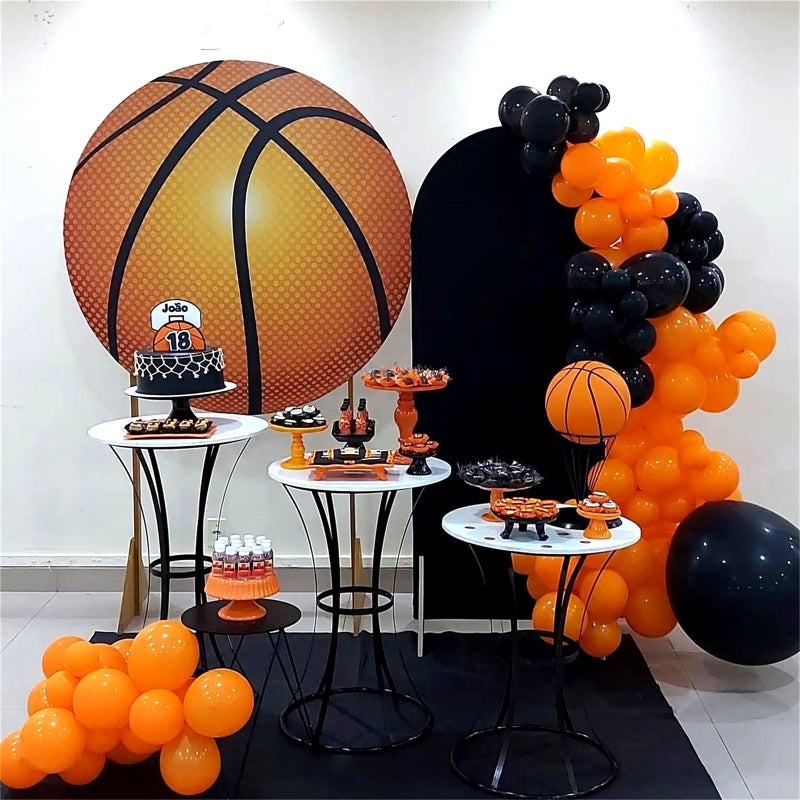 Paeyeq Basketball Balloon Arch Kit  111Pcs Orange And Black Silver Balloons Garland Kit With Explosion Star Balloons  Sports Balloons Kit For Boys Birthday Baby Shower Sports Theme Decorations Supplies - Image 5