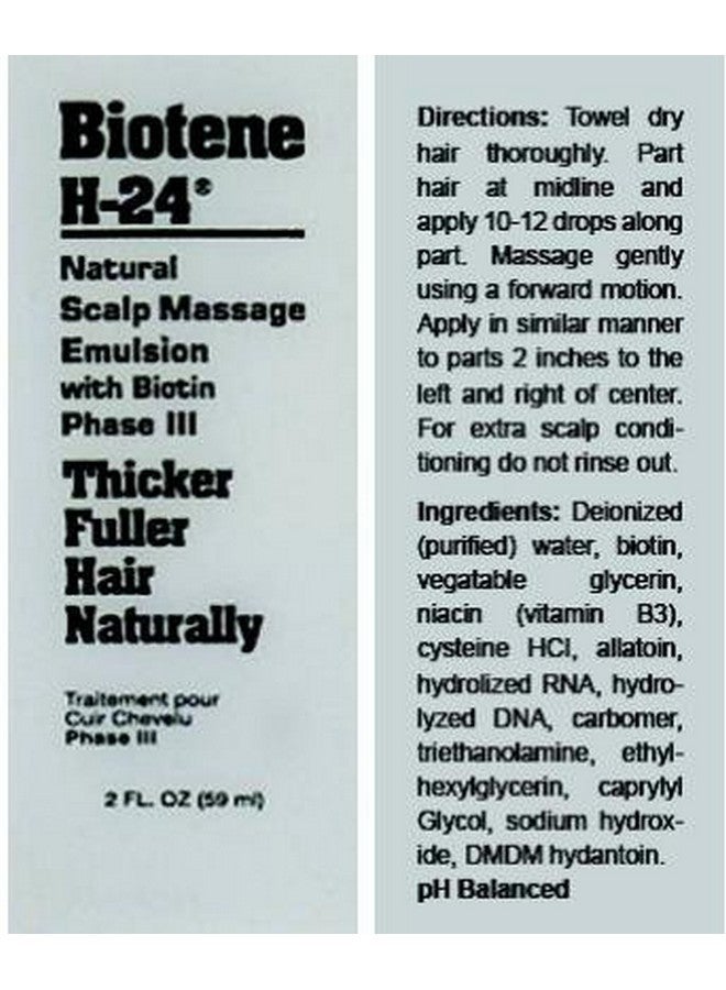 Mill Creek Biotene H-24 Natural Scalp Massage Emulsion, 2 Fluid Ounce - Image 3