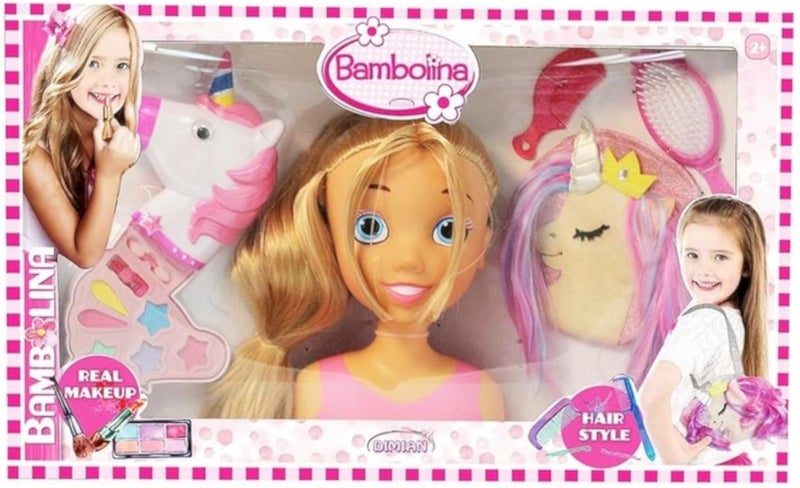 بامبولينا رأس تصفيف الشعر ديميان 26 سم مع ملحقات في صندوق العرض