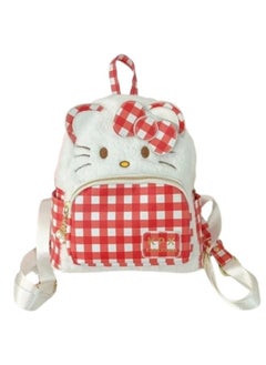 Hello Kitty Mini Backpack, Red and White Gingham Check Pattern