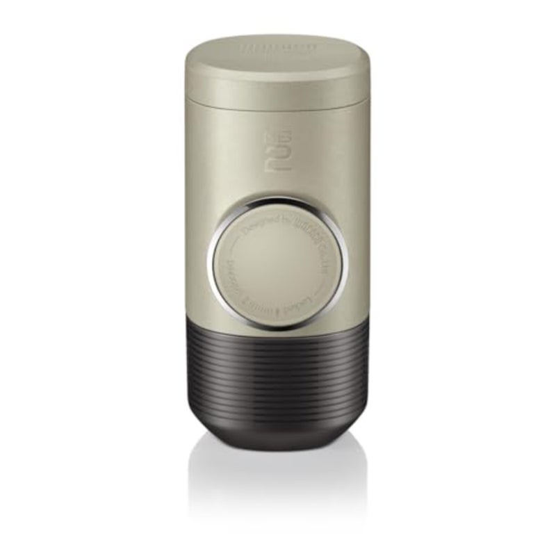 MINIPRESSO NS2 - ماكينة اسبريسو محمولة لكبسولات القهوة، صديقة للبيئة، مصنوعة باستخدام الكتلة الحيوية، 18 بار استخلاص قوي، خفيفة الوزن للغاية، نظام خزان مياه متكامل - بيج - Image 1